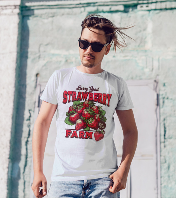Berry Good Strawberry Farm You Pick Produce Vintage T-Shirt