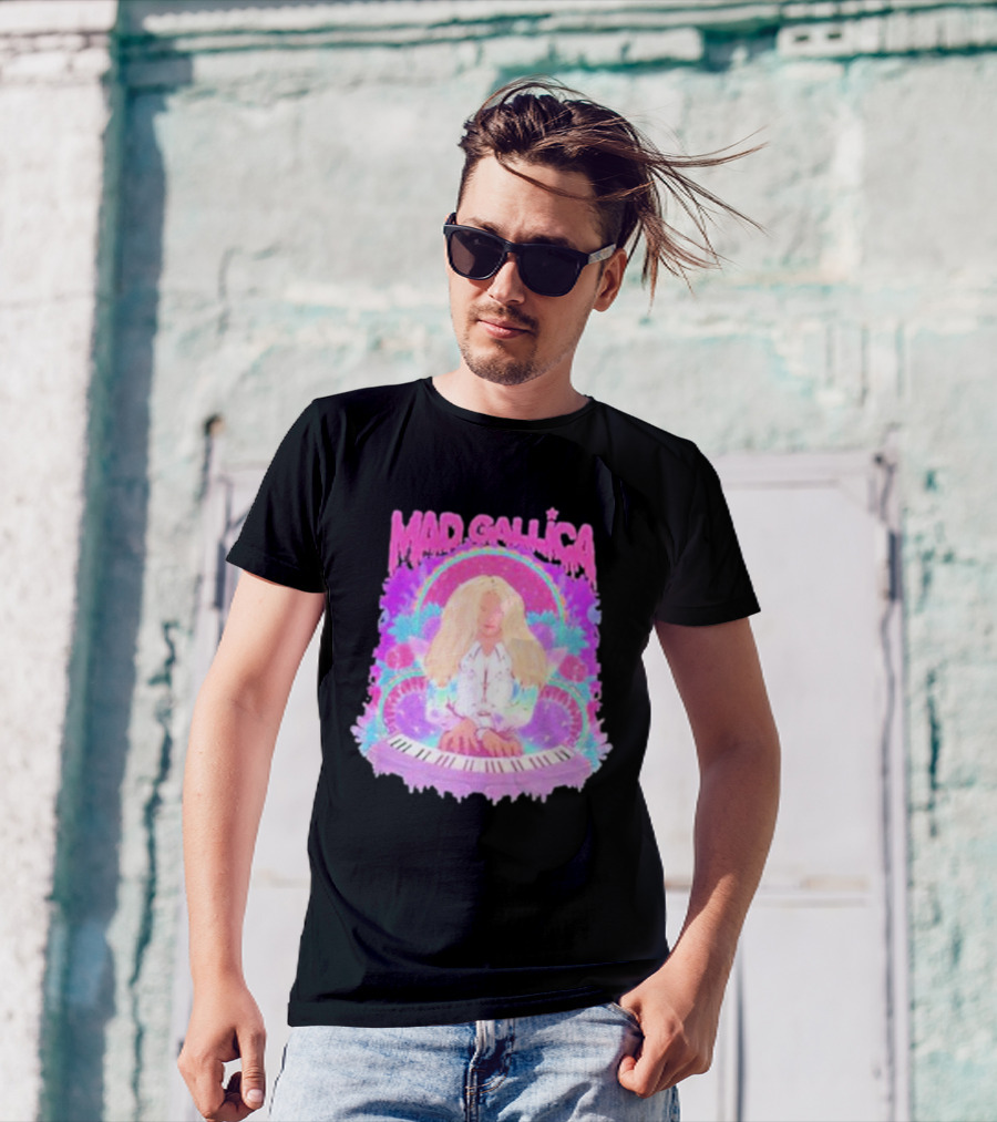 MAD GALLICA PINK RETRO PSYCHEDELIC KEYBOARD T-Shirt