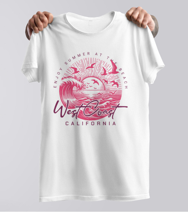 Enjoy Summer At The Beach West Coast California T-Shirt