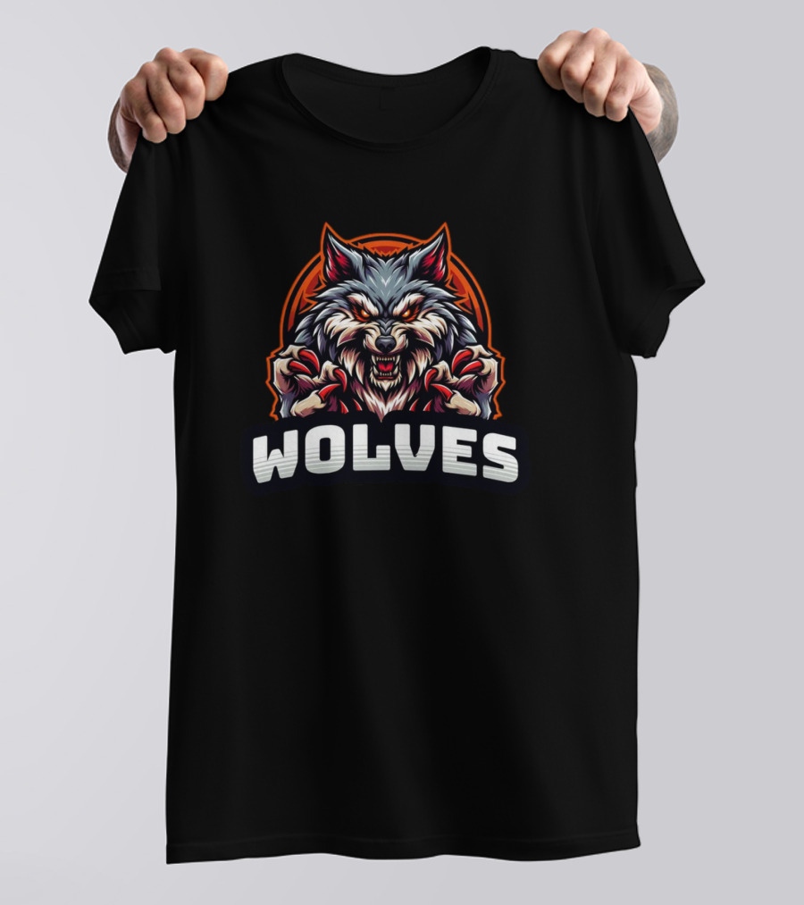 Wolves Esport Mascot Fierce Beast T-Shirt
