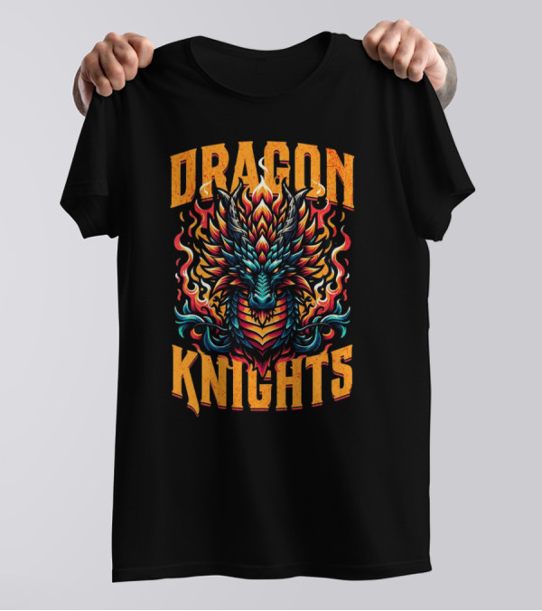 Dragon Knights Fiery Dragon Emblem T-Shirt