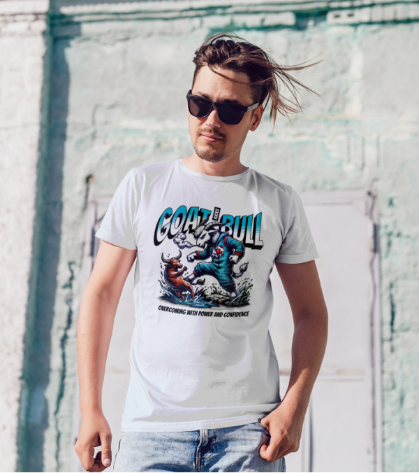 GOAT Kicks Bull Overcoming With Power And Confidence T-Shirt