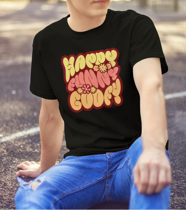 Happy Funny Goofy Retro Flower Power T-Shirt