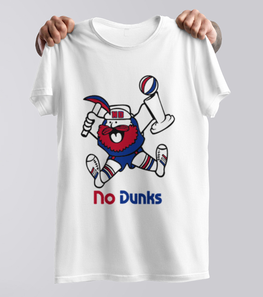 No Dunks Basketball Trophy Character With Hat And Beard T-Shirt