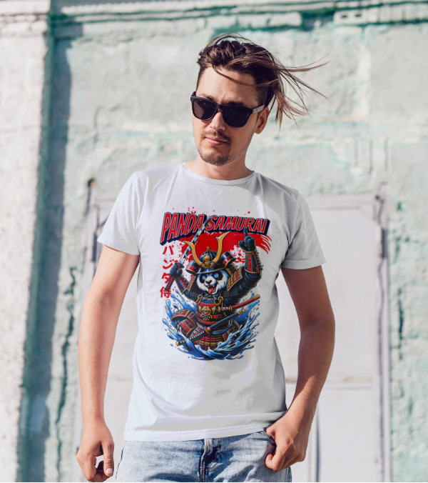Panda Samurai Cute Japanese Warrior T-Shirt