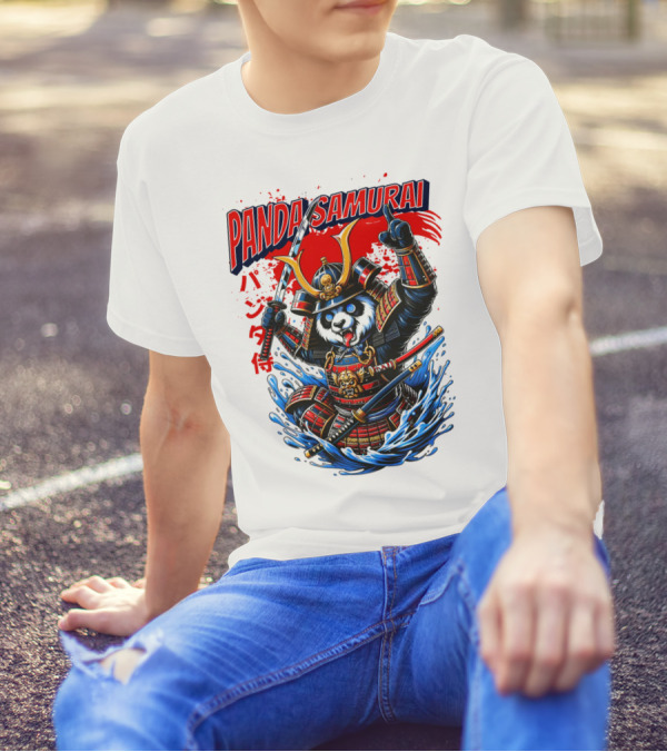Panda Samurai Cute Japanese Warrior T-Shirt