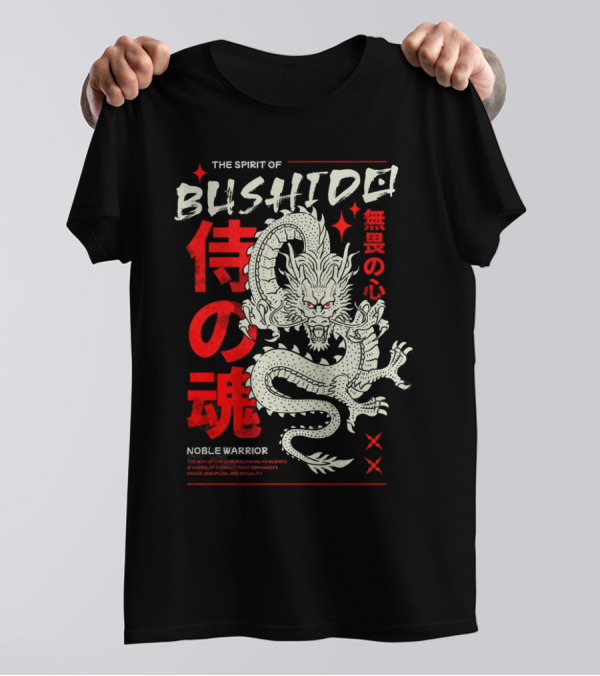 THE SPIRIT OF BUSHIDO NOBLE WARRIOR DRAGON T-Shirt