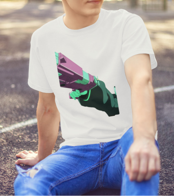 Rebecca Cyberpunk Edgerunners Aesthetic Gun T-Shirt