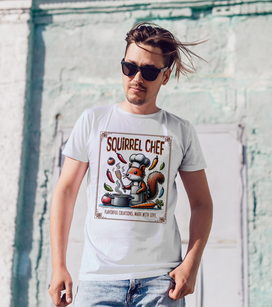 Squirrel Chef Flavorful Creations Made With Love T-Shirt