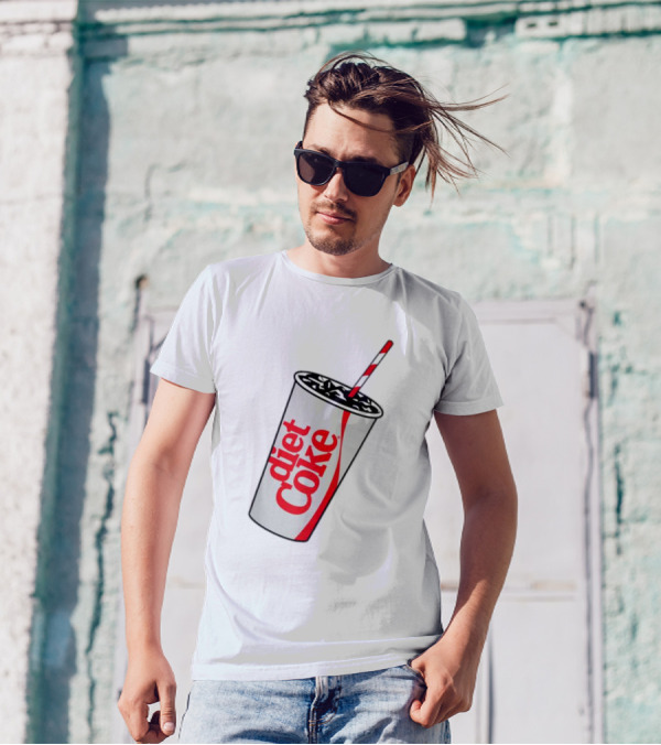 Diet Coke Red Straw Cup Icon Beverage T-Shirt