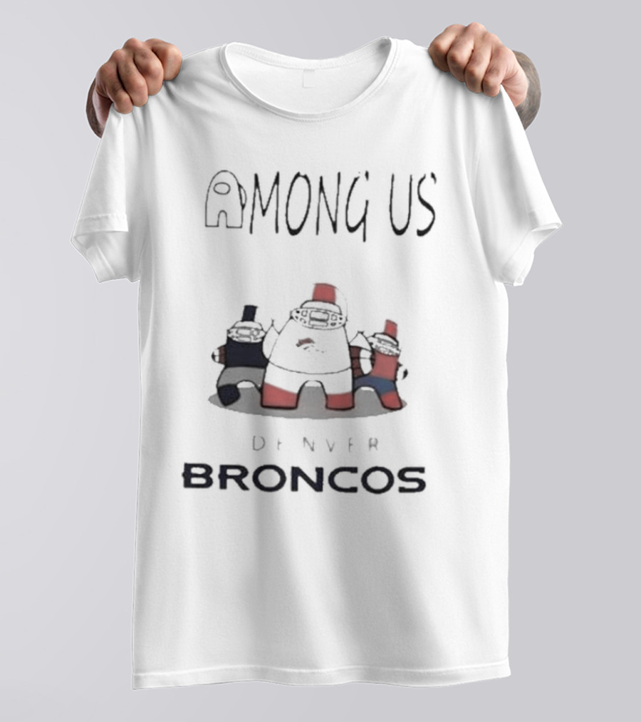 Among Us Denver Broncos Gaming Crossover T-Shirt