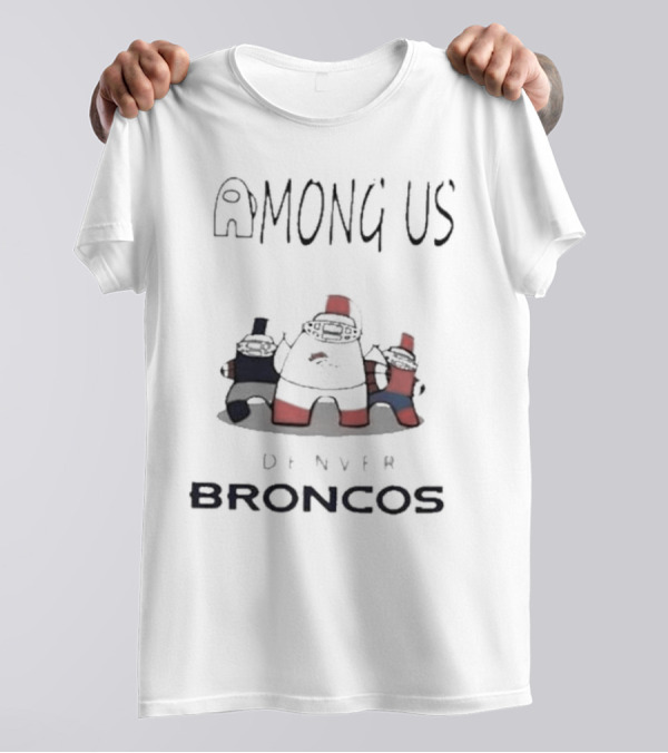 Among Us Denver Broncos Gaming Crossover T-Shirt