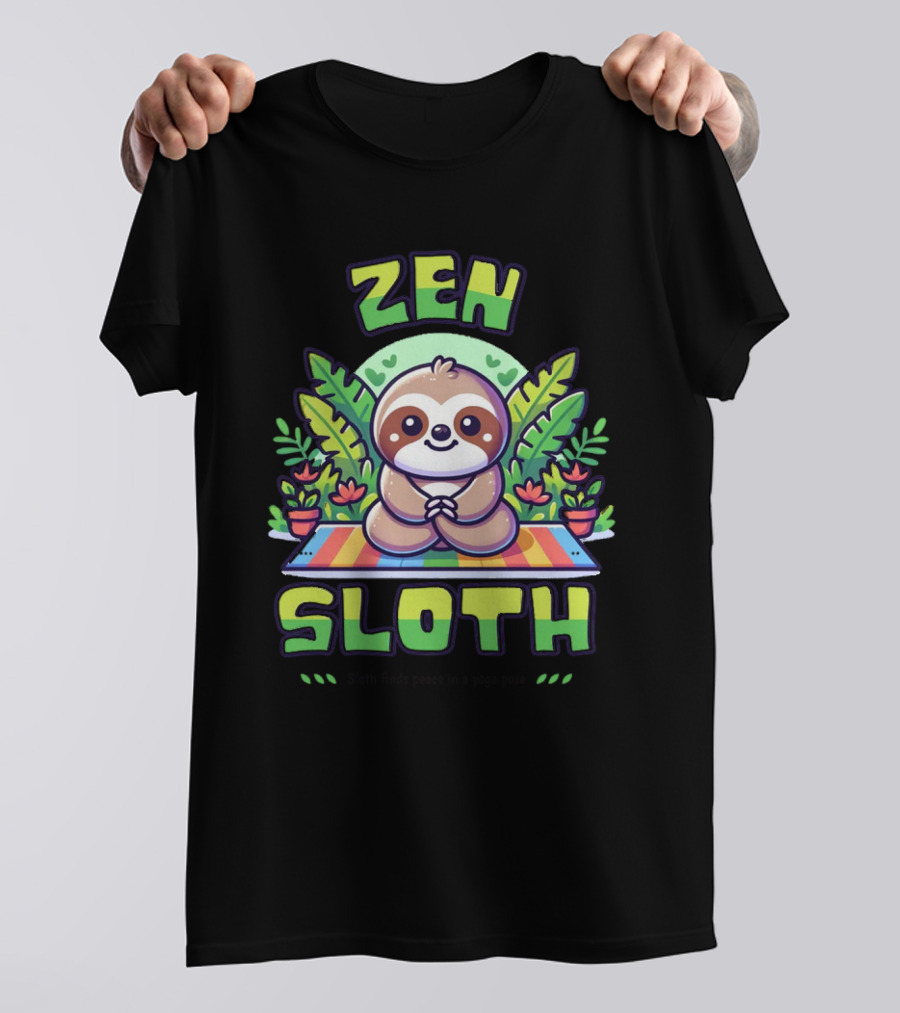 Zen Sloth Finds Peace In A Yoga Pose T-Shirt