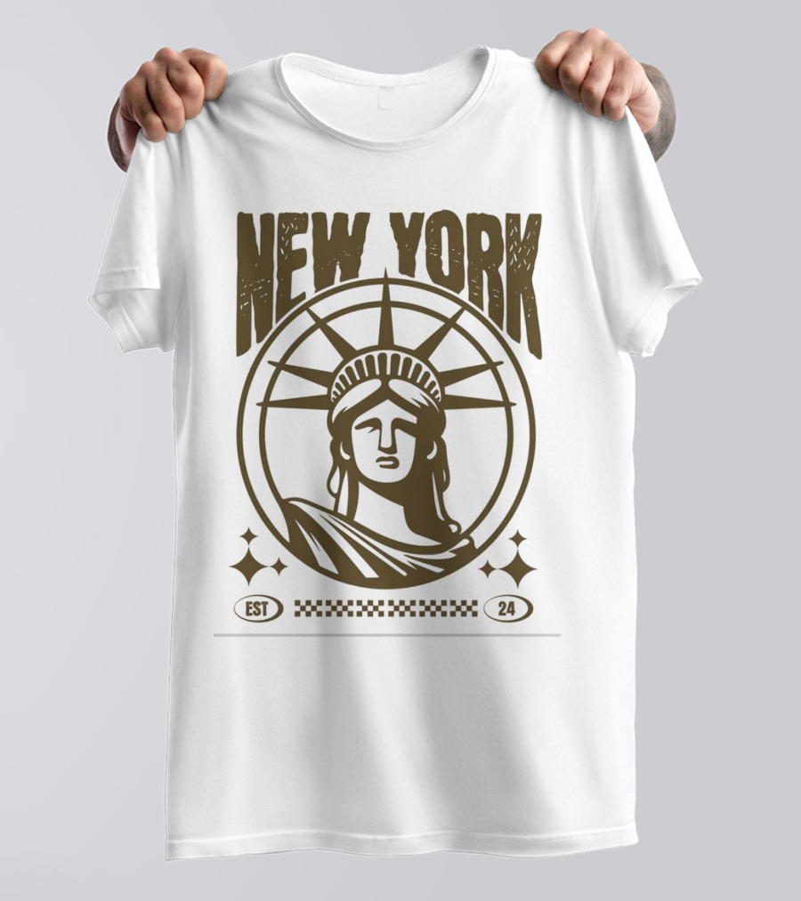 New York Statue Of Liberty EST 24 T-Shirt