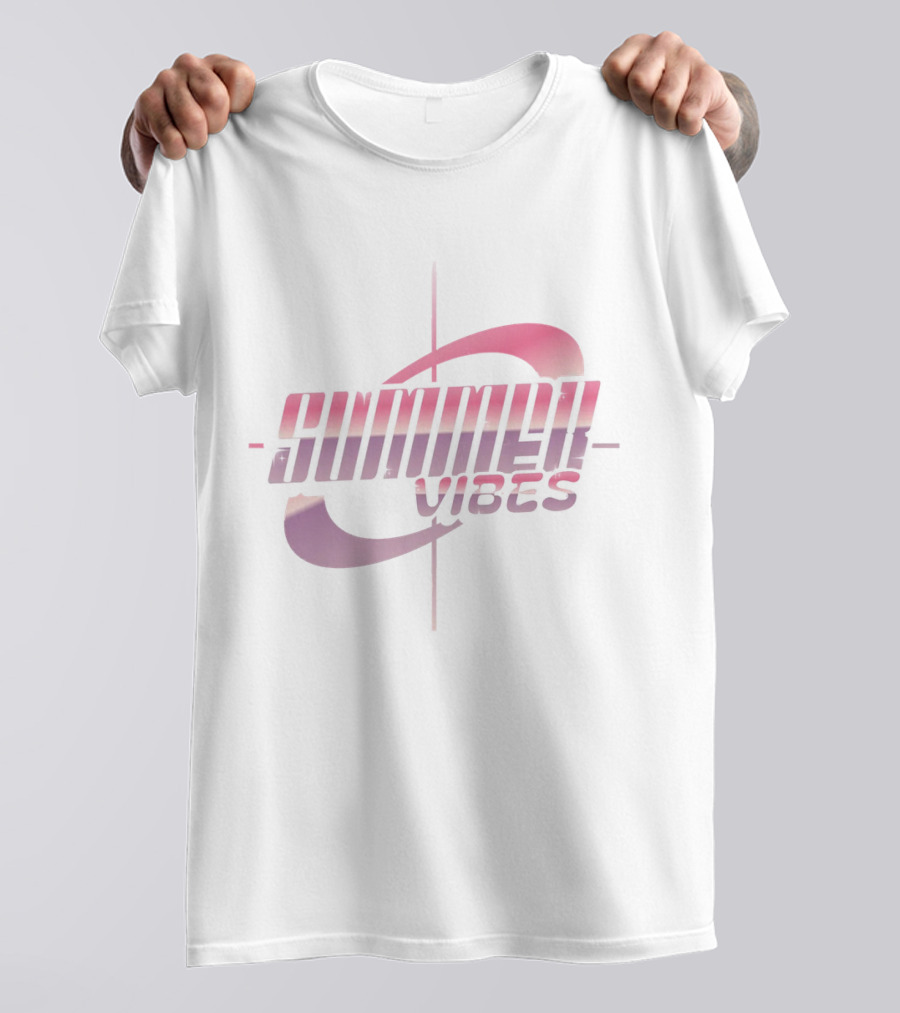 SUMMER VIBES Aesthetic Pink And Purple Planetary T-Shirt