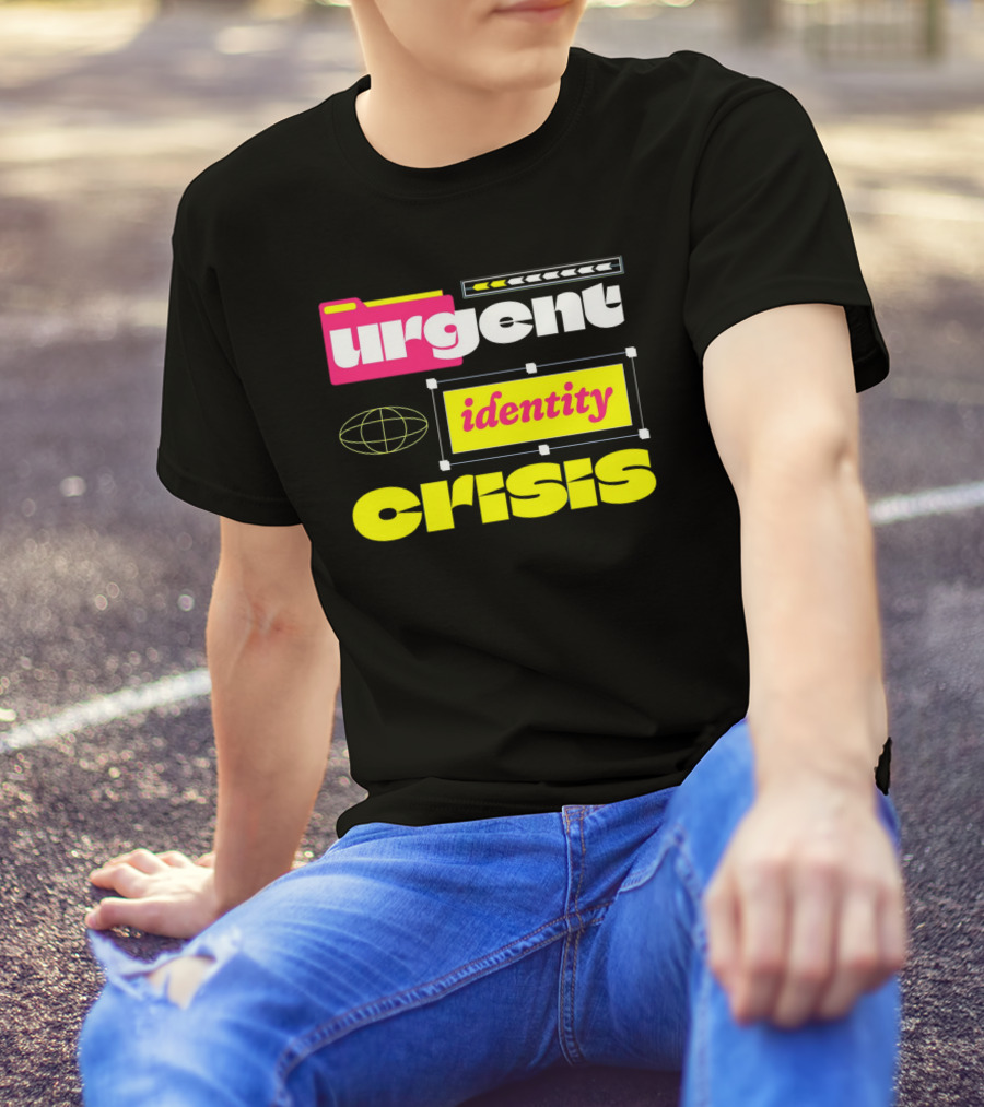 Urgent Identity Crisis Folder Globe T-Shirt