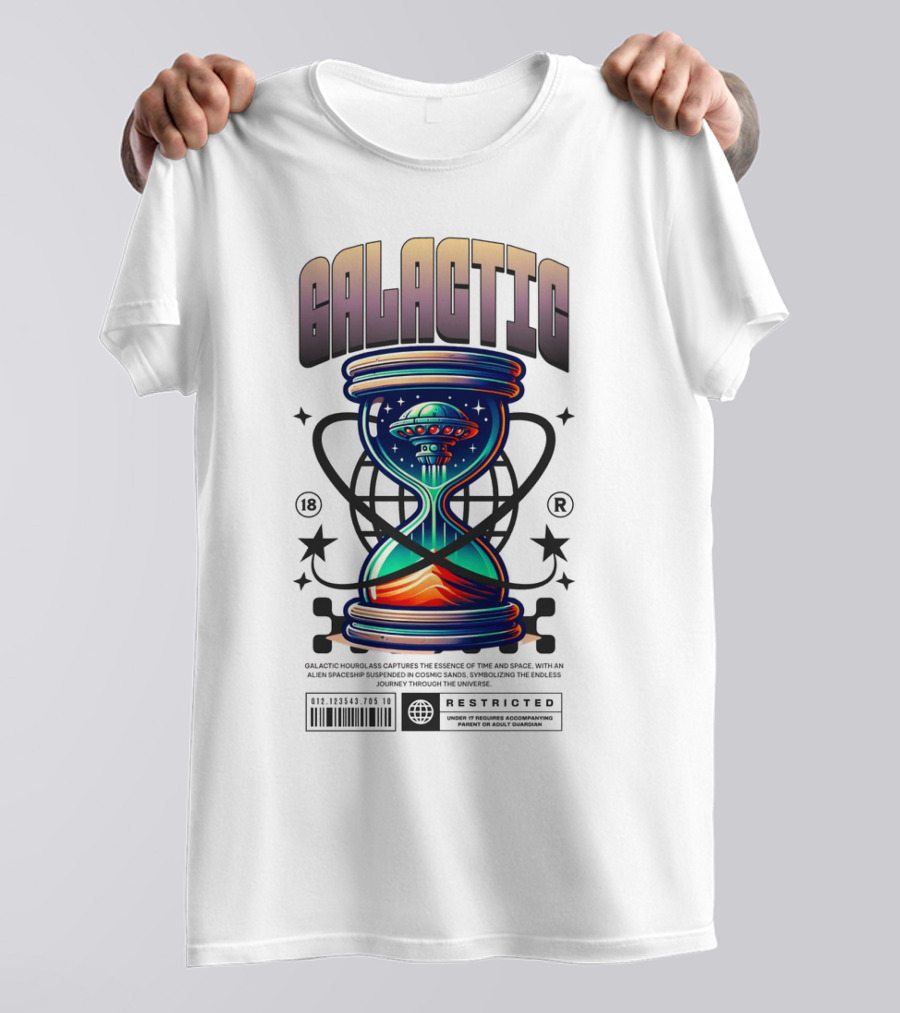 GALACTIC HOURGLASS RESTRICTED COSMIC SPACE ALIEN 18 T-Shirt