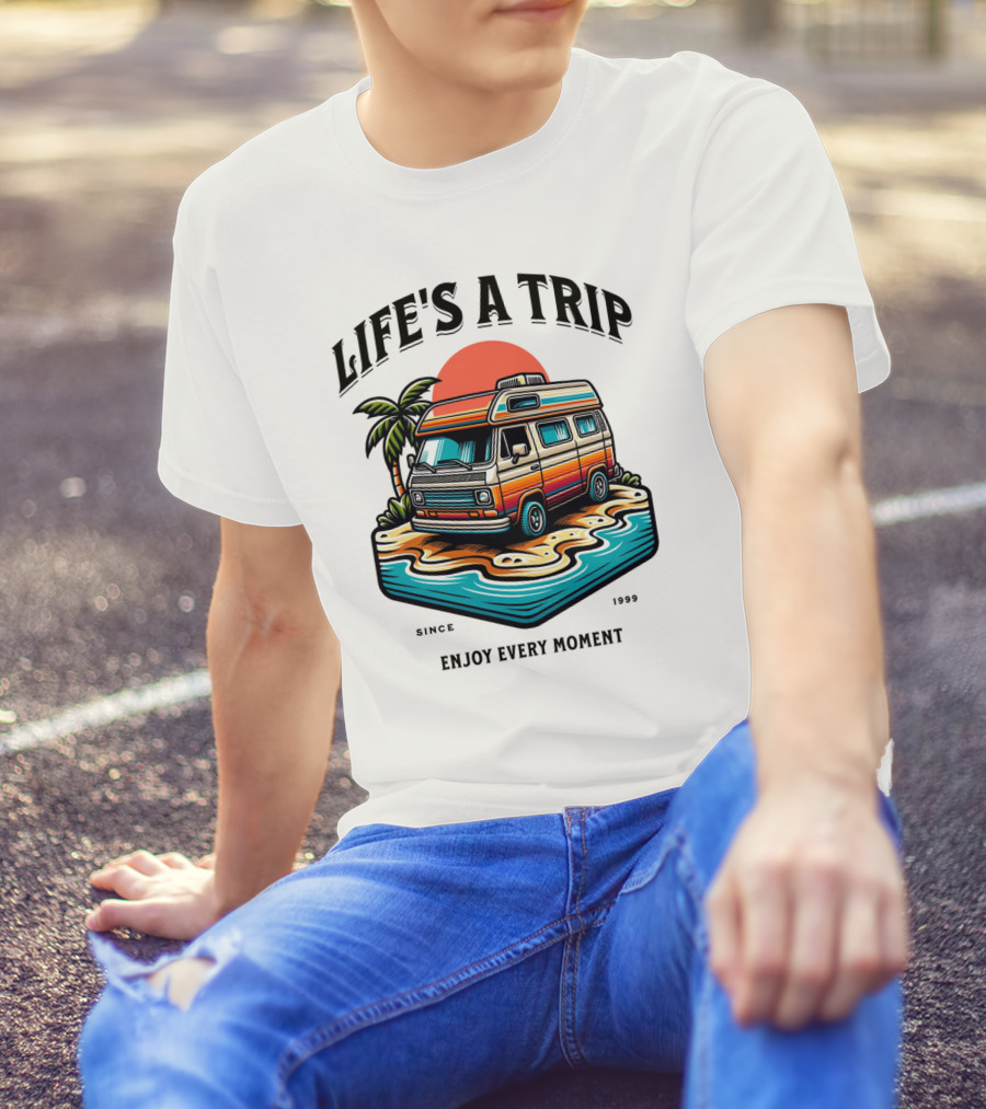 Life's A Trip Vintage Campervan Since 1989 Enjoy Every Moment T-Shirt