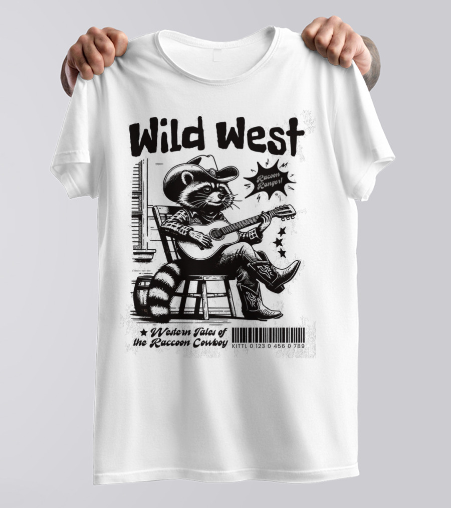 Wild West Raccoon Ranger Western Tales Of The Raccoon Cowboy T-Shirt