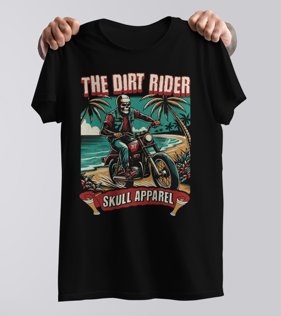 The Dirt Rider Skull Apparel 177 Beach Motorcycle Adventure T-Shirt