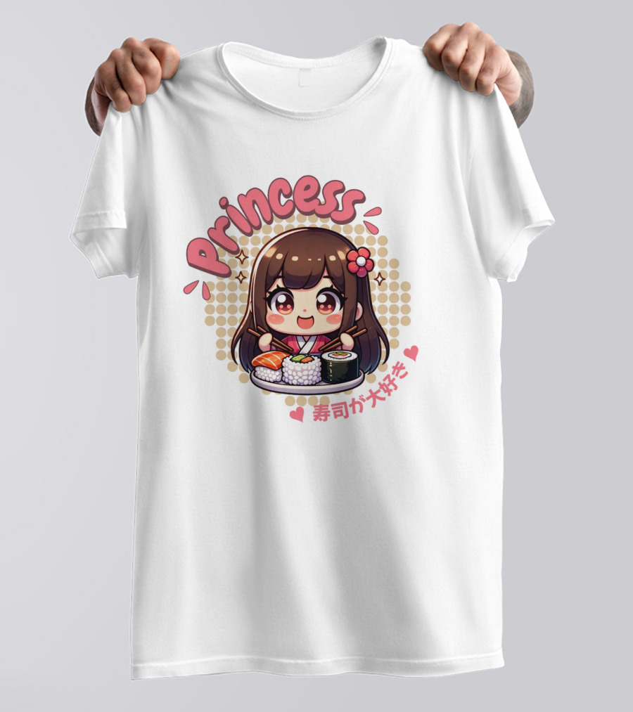 Princess Sushi Japanese Girl Cute T-Shirt
