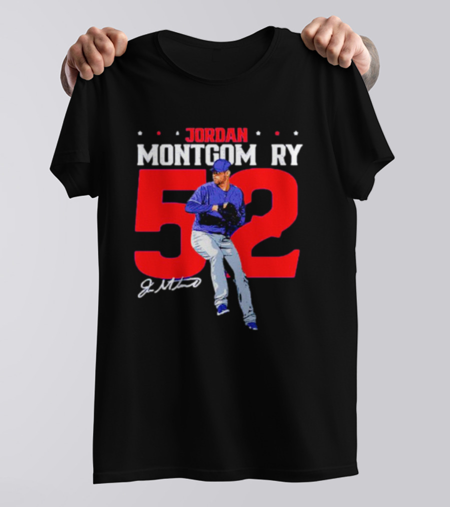 Jordan Montgomery 52 Texas Rangers Signature Pitcher T-Shirt