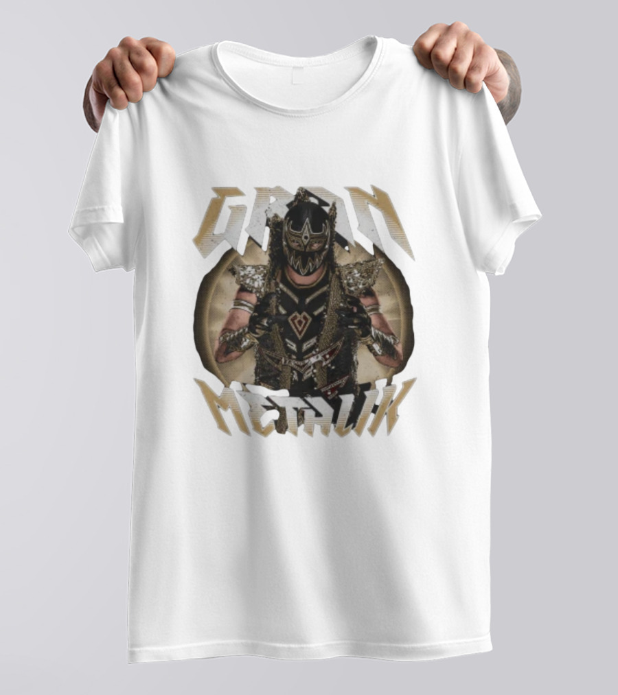 Gran Metalik Wrestling Masked Warrior Pose T-Shirt