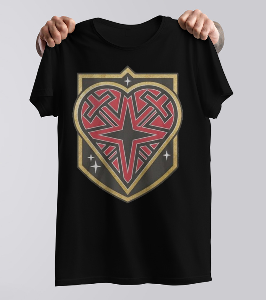 Vegas Golden Knights Texas Heart Star T-Shirt