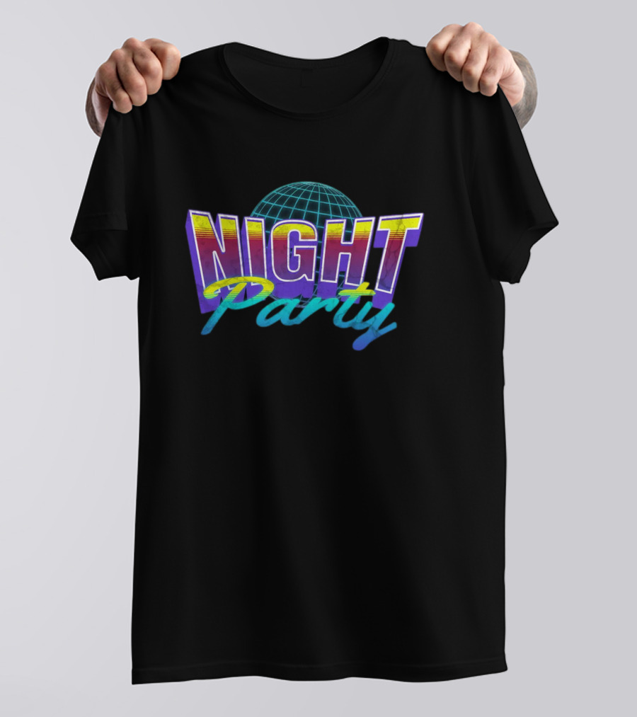 NIGHT Party Disco Ball Retro T-Shirt