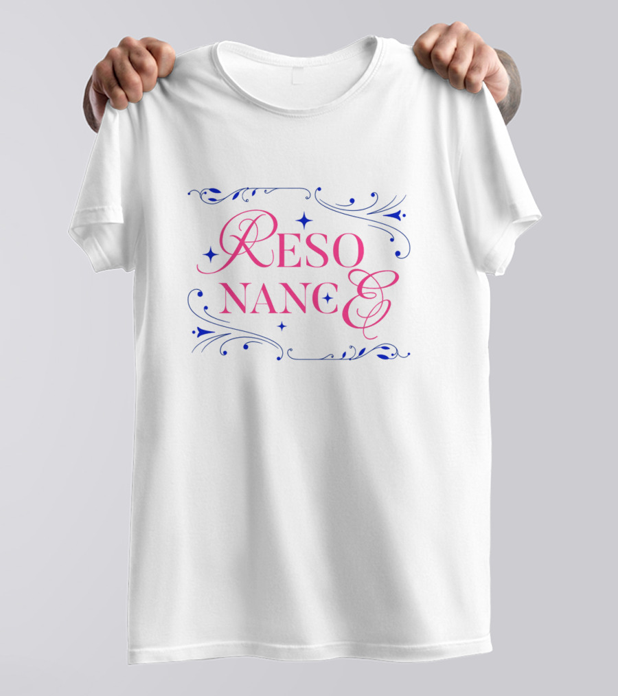 Resonance Vintage Flourish Swirl Typography T-Shirt