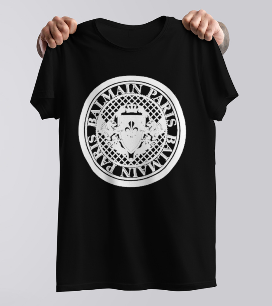 Balmain Paris Crest Emblem Coin T-Shirt