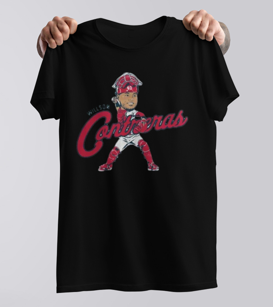 Willson Contreras Catcher Caricature 40 T-Shirt