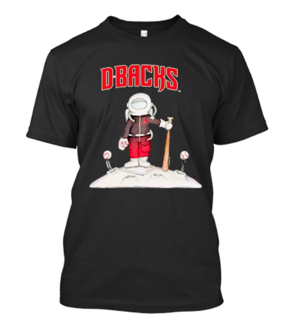 Dbacks Astronaut Mascot With Baseball Bat On Moon T-Shirt
