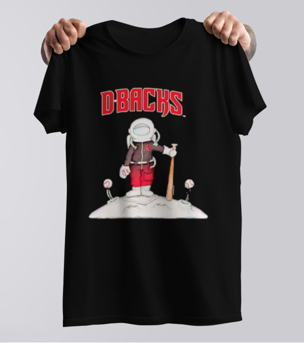 Dbacks Astronaut Mascot With Baseball Bat On Moon T-Shirt
