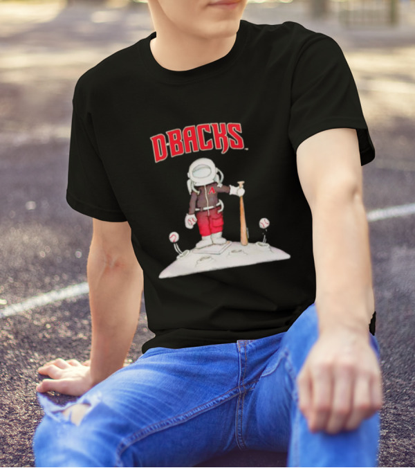 Dbacks Astronaut Mascot With Baseball Bat On Moon T-Shirt