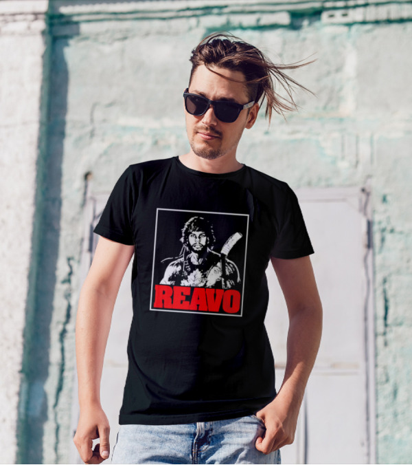 REAVO Hockey Warrior Illustration With Flow Jerguson Reavo T-Shirt