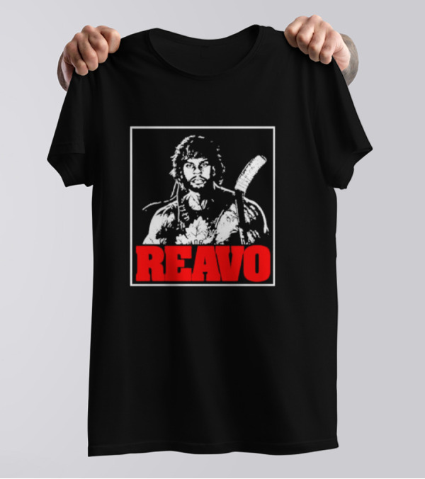 REAVO Hockey Warrior Illustration With Flow Jerguson Reavo T-Shirt
