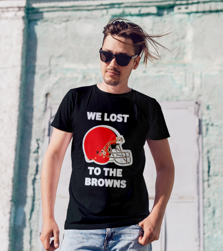 George Kittle We Lost To The Browns Football Helmet T-Shirt