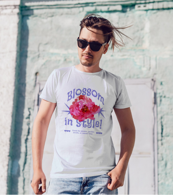 Blossom In Style Great For Picnics Garden Strolls Or Casual Wear T-Shirt