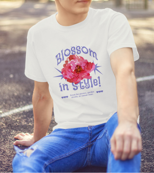 Blossom In Style Great For Picnics Garden Strolls Or Casual Wear T-Shirt