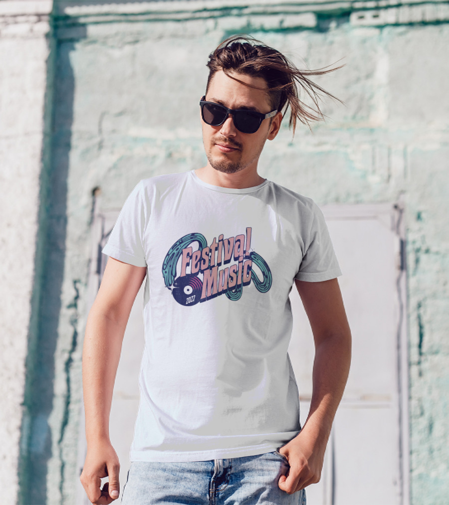 Festival Music 2027 Vintage Record Vibe T-Shirt
