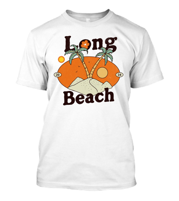 Long Beach 2024 Palm Tree Sunset T-Shirt