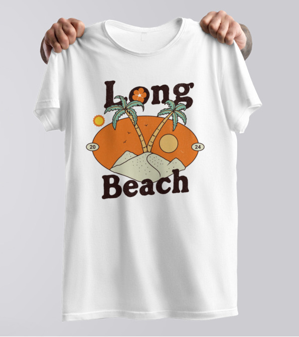Long Beach 2024 Palm Tree Sunset T-Shirt