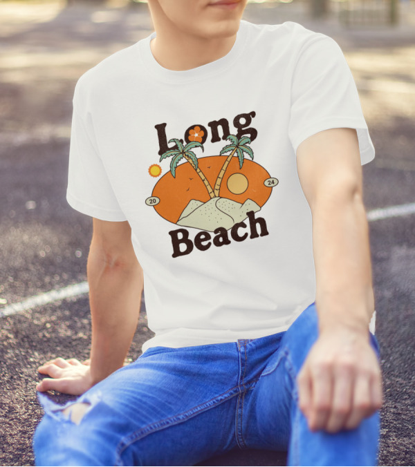Long Beach 2024 Palm Tree Sunset T-Shirt