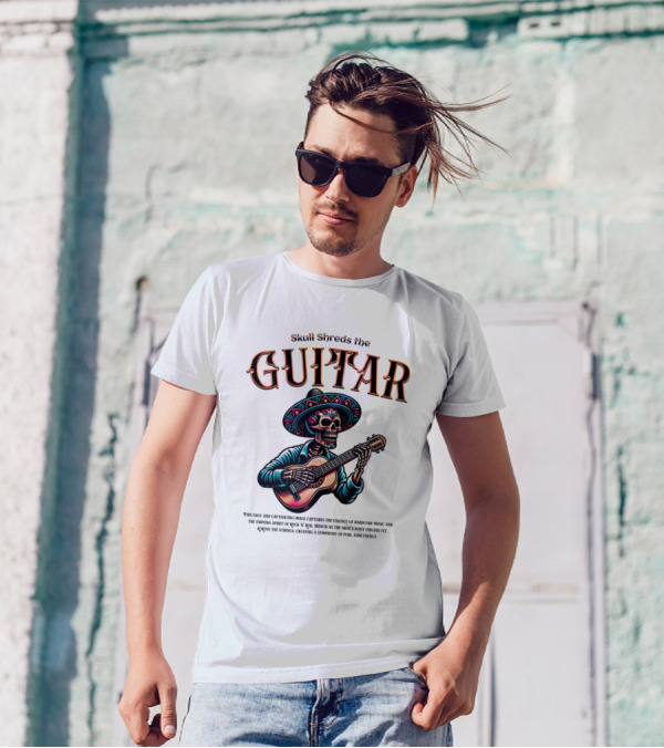 Skull Shreds The Guitar Mexico T-Shirt
