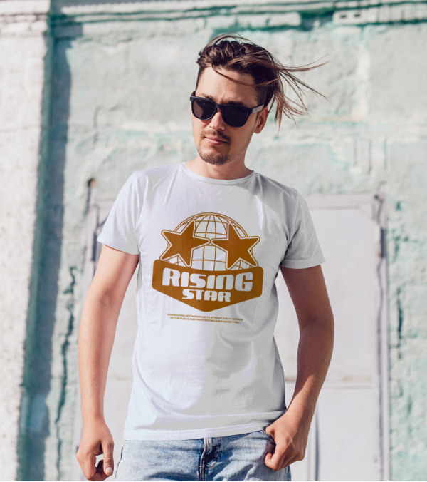 Supalonely Rising Star Two Stars Globe T-Shirt