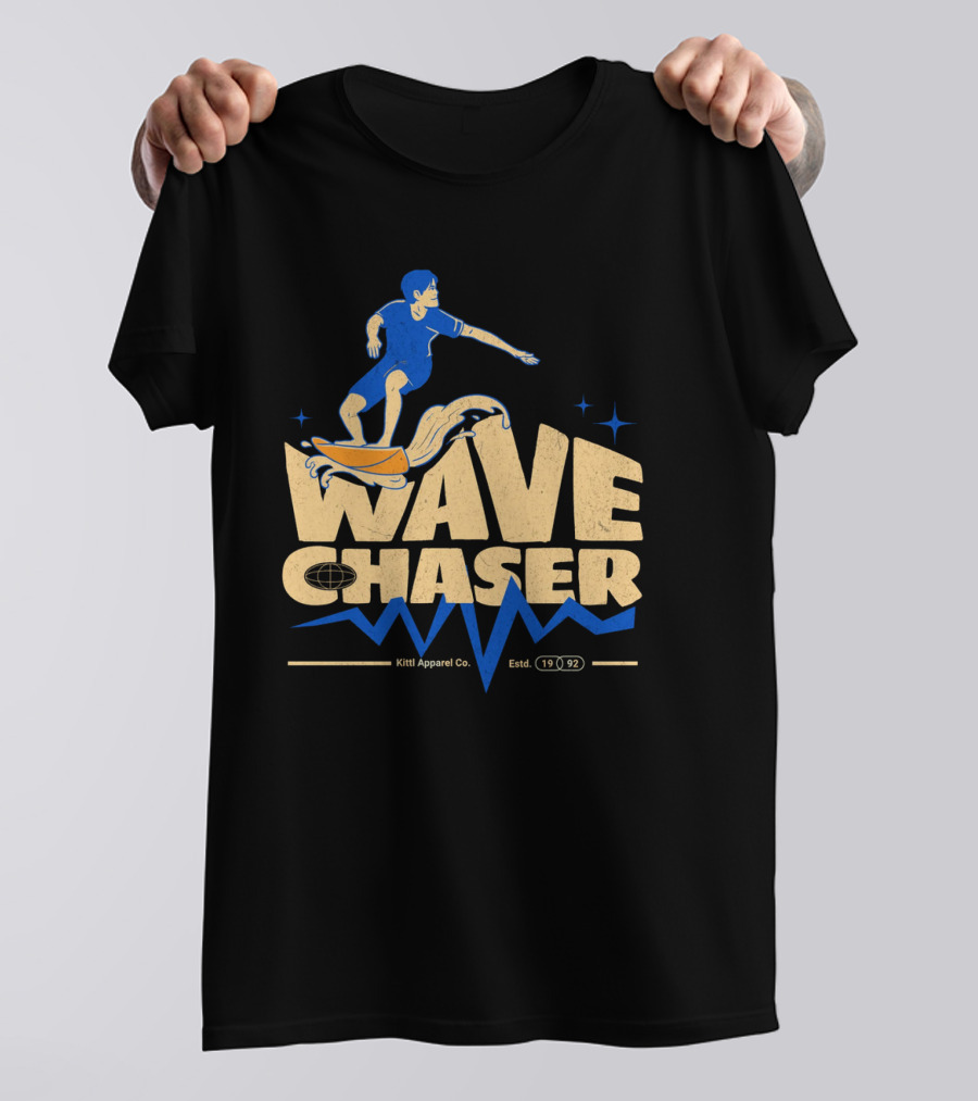 Wave Chaser Kittl Apparel Co. Estd. 1992 T-Shirt
