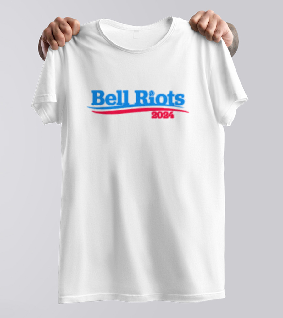 Bell Riots 2024 Political Style Propaganda Text T-Shirt