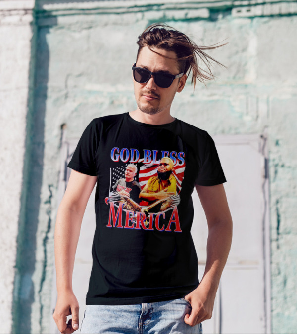 Druski God Bless ‘Merica American Flag And Eagle T-Shirt