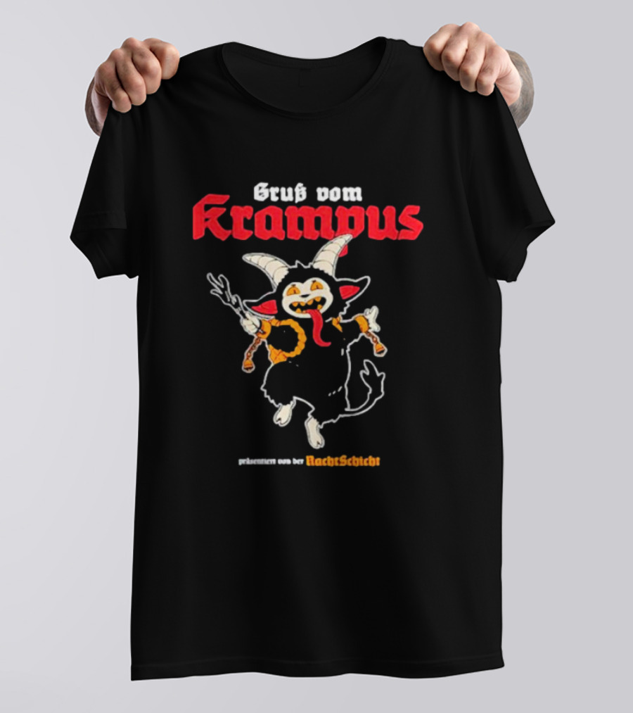 Gruß Vom Krampus Präsentiert Von Der Nachtschicht T-Shirt